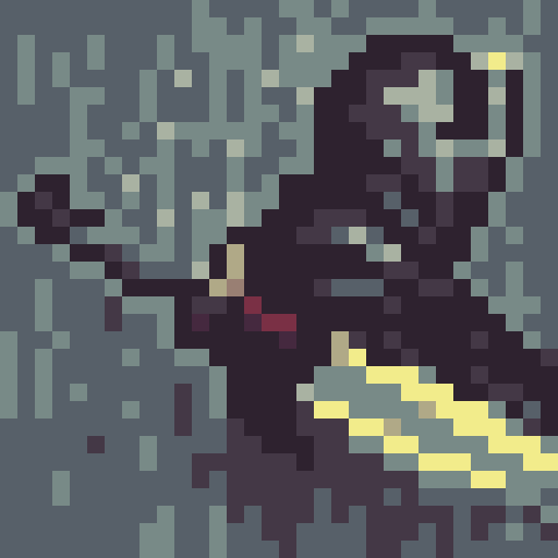 dark souls-like knight, brown-haired, no helmet, wielding a sword and shield, shield embossed with a golden "V", fantasy RPG