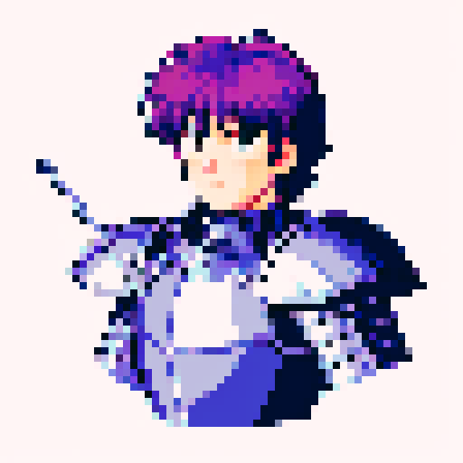 Knight in armor. 80s Anime style 