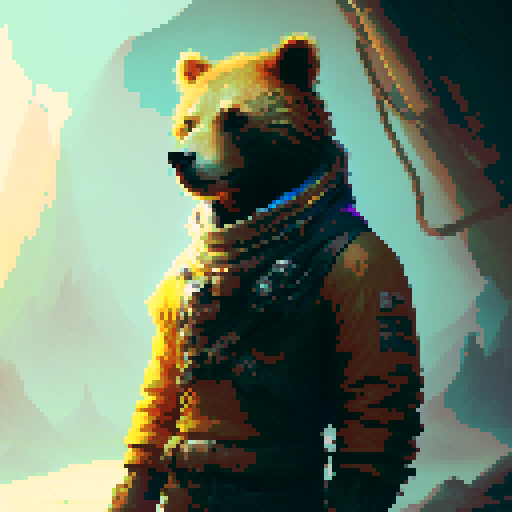 A 2d brown bear sprite for a video game