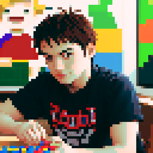 boardgames gamer, pixel art 