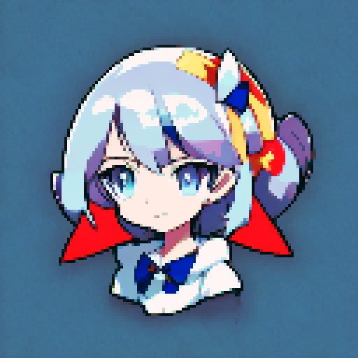 long hair, blonde, ribbon, large breasts, sailor uniform, school, blue eyes, smile, shy, blush, anime style, black outlines