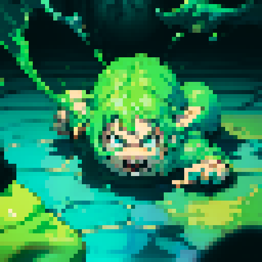 goo floor, pool of ooze, heroes sinking into ooze, heroes sinking into goo, floor is made of ooze