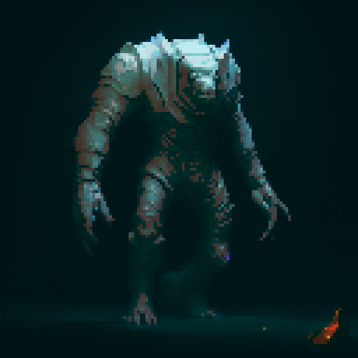 Tall Grey stone golem