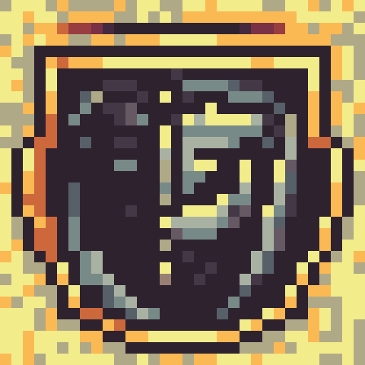 knight in armor, sword and shield, oblique side view, golden "V" embossed shield, brown hair, no helmet, game icon, 32x32 pixel art, sRGB, skill art, close up, body view