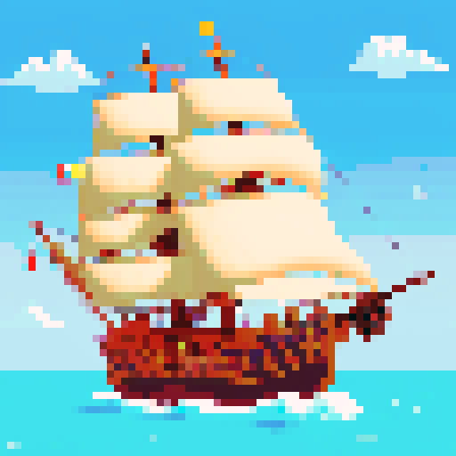 16th century cog sailing the sea during sunny weather
