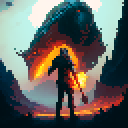 Medieval knight standing atop a crumbling stone wall, wielding a flaming sword and facing off against a horde of grotesque goblin-like creatures with razor-sharp claws and glowing red eyes in a misty, moonlit forest