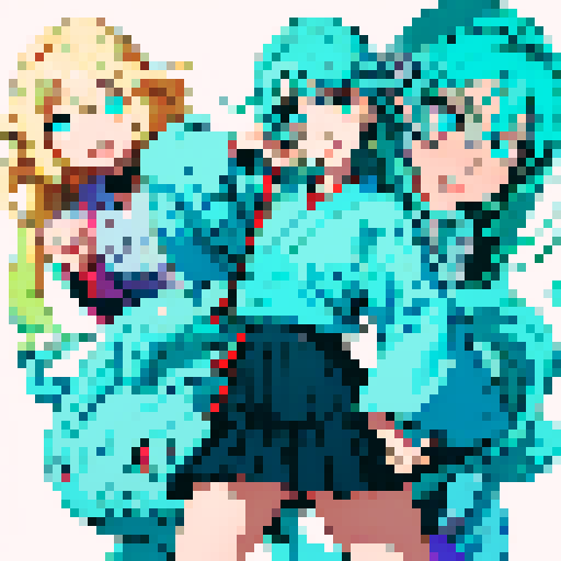 Name: Maihara Fuuka
Age: Around 20
Hair: cyan long hair, vivid eyes with a smile.  
Eyes: winking, expressing cute and some kind of tricking.
Clothing: wearing skirt.
Pose: Only one hand shaking to you, smiling, and the other hand is putting behind back. Seems like verying welcoming. Stooping slightly.
Other Details: You can imagine this character as a high school girl appearing in Japanese animtion. Pay attention that no extra Japanese elements are needed. Clear facial expression