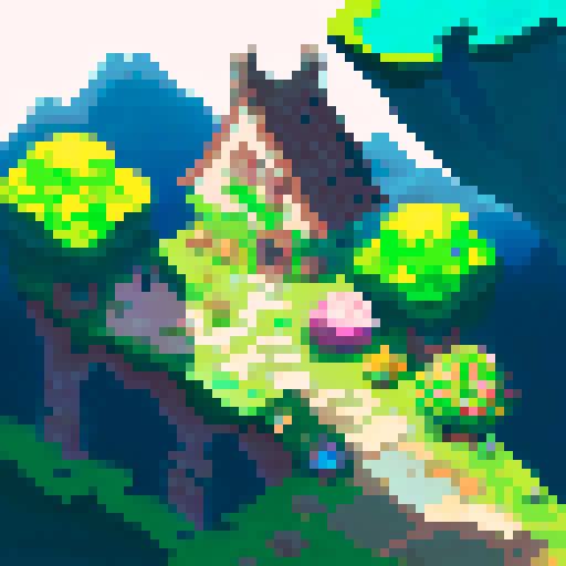 Mid evil pixel landscapes  