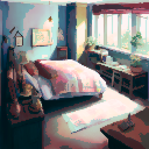 Artist at work in their bedroom