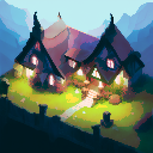 Vampire castle, halloween party, decorative light