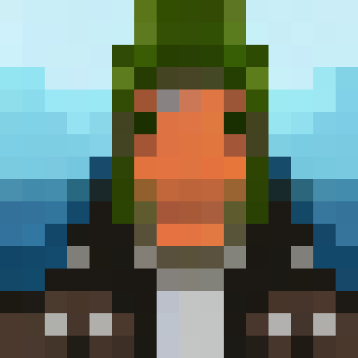 Green survival rucksack backpack, game icon, 16x16, pixel art, close up, portrait