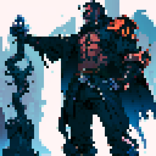 war character, pixel art, darksiders game, sRGB