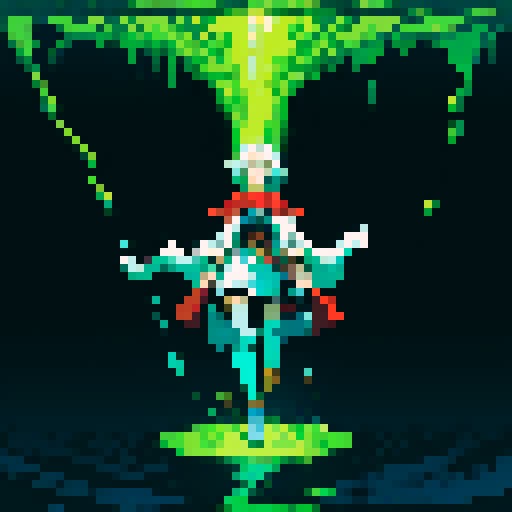 full-body image, hero sinking into ooze