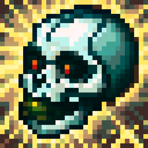 skull character sprite set, running animation, game icon, 32x32 pixel art, sRGB, skill art, close up, portrait