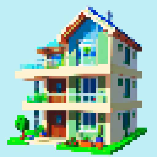 modern house in 2 storage