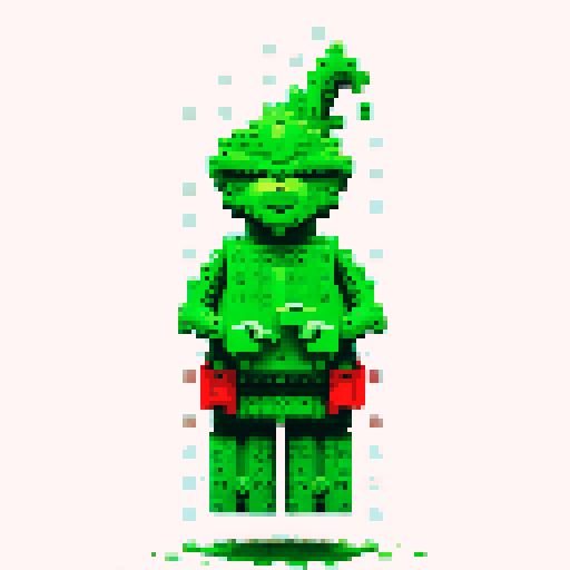 Grinch pixel lego 
