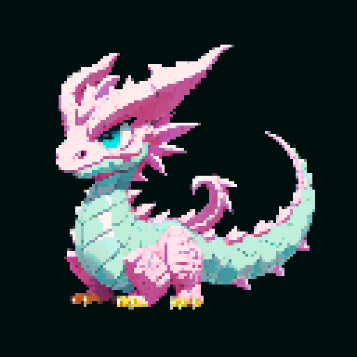 A majestic, fully grown dragon with gleaming scales and powerful wings. It has a wise and regal expression, with large horns and a long, spiked tail. Its eyes are filled with ancient knowledge, and it exudes an aura of strength and authority. No background.
