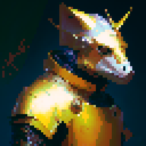 knight with golden armor and a katana