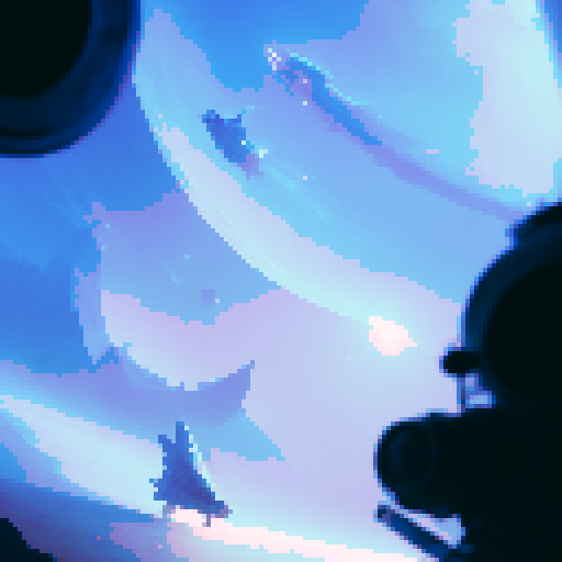 a blue tail wag cycle spritesheet, 11 height and 6 wide for each