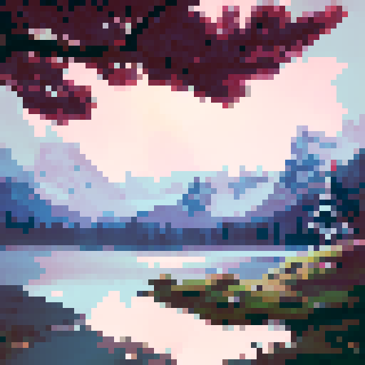 A majestic, snow-capped mountain range towering over a tranquil, crystal-clear lake surrounded by lush, green forest, all captured in stunning landscape photography