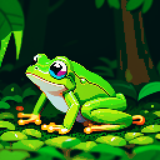 frog on forest floor