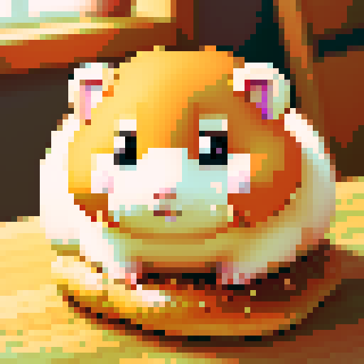 hamster, pile of sweet bread and buns