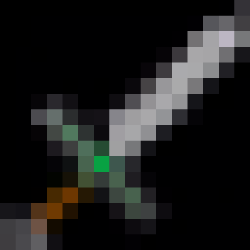 bright green emerald sword, minecraft sword, item icon, 16x16