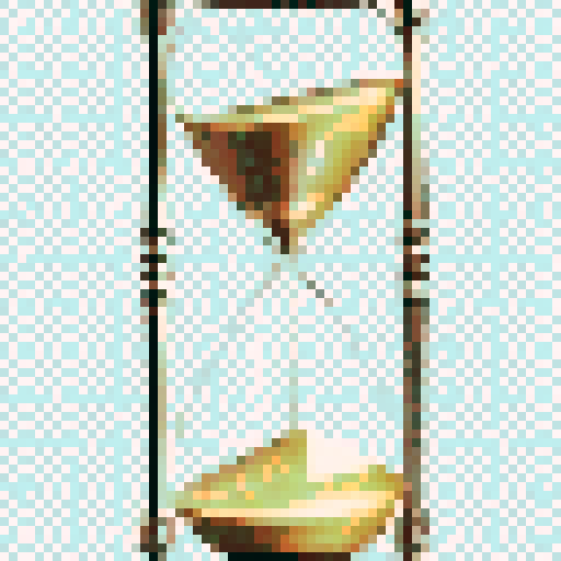 Retro, vibrant colors, swirling waves of energy, clock gears, pulsating neon lights