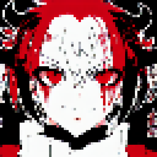 demon slayer, anime style, red and black colors