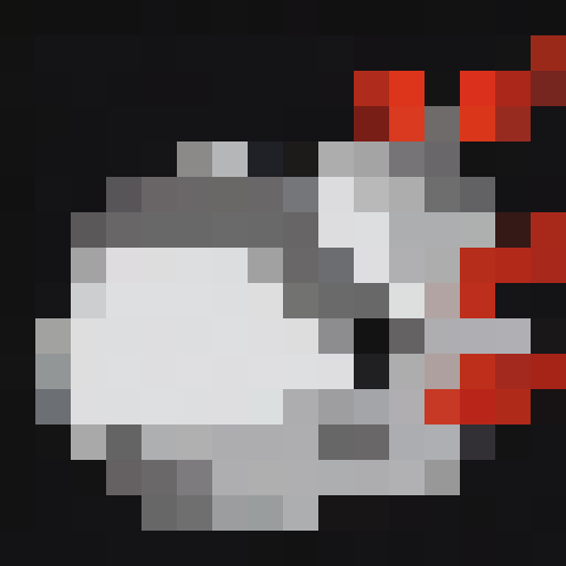 whale with white fur and red fins. blue eyes pokemon style