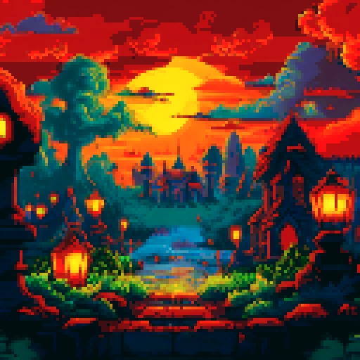 a series of spooky backgrounds featuring graveyard, mist, lantern, trees, moon, clouds