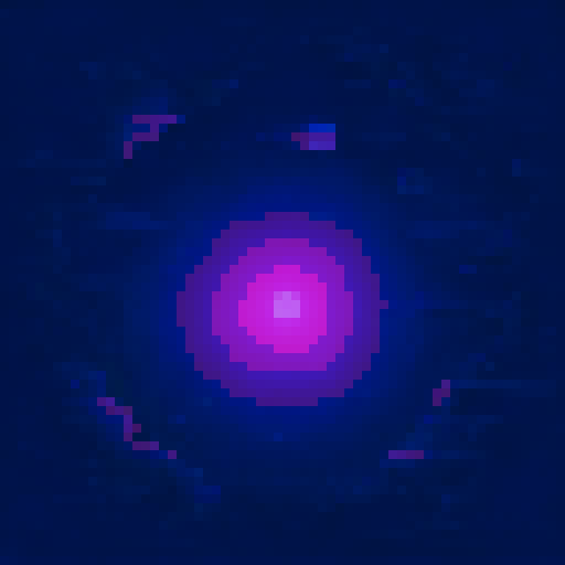 2d asteroid in empty space, retro aesthetic, pixelated details, wireframe outlines, geometric shapes, low-resolution textures, pixel art style, sRGB color space View from above. 