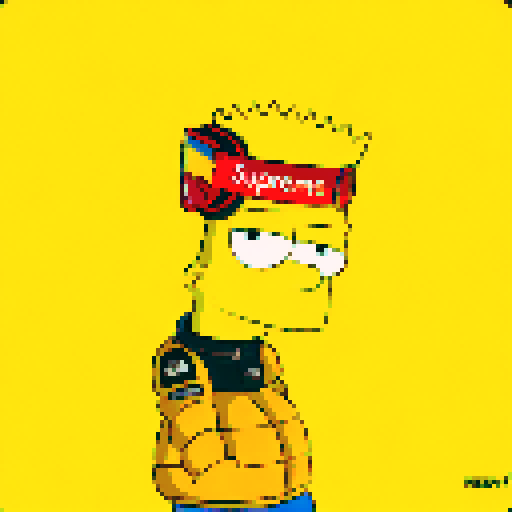 anime-style character portrait, close-up of a flawless anatomy, vibrant colors, smooth pixelation, high fidelity, "Supreme" headband