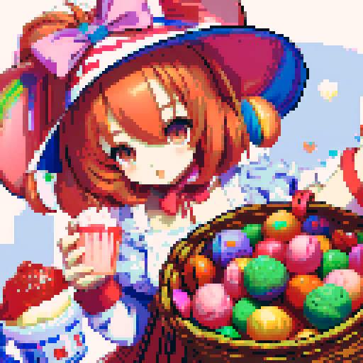 anime girl with sweets