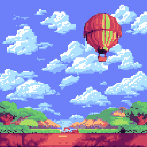 hot air balloon, ocean