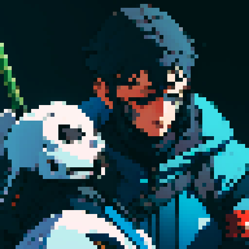 Masked Soldier sleeping on his mech 