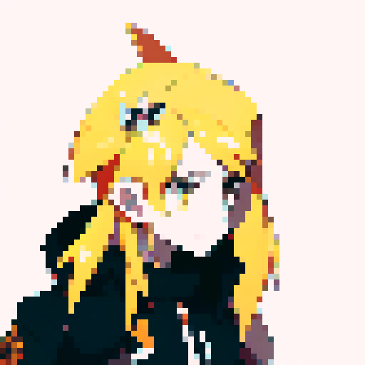 battle portrait of the girl with long white to orange hair with orange eyes. she looks very tired and frustrated, in a dark room