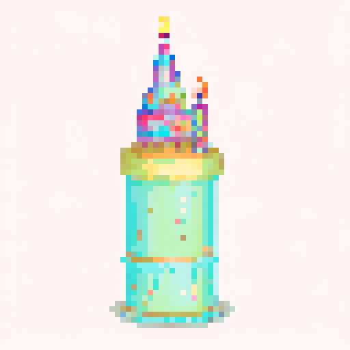 Birthday celebration is happening around it.