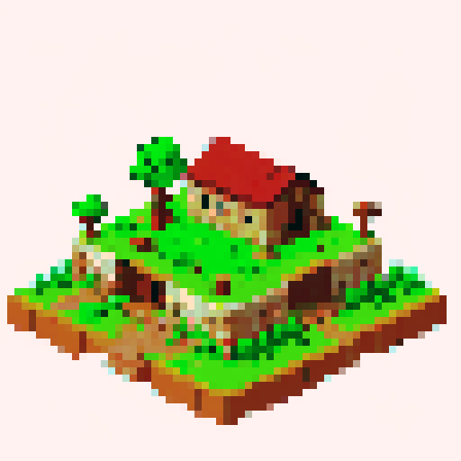 Post apocalyptic ancient roman farmland tileset