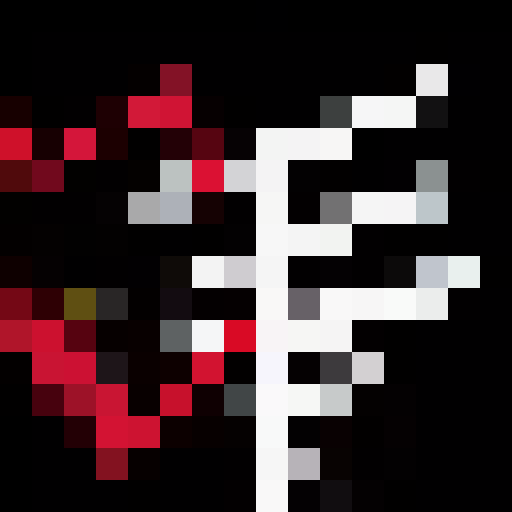 white sketch, top of telephone pole, red lighting zigzags, game icon, 16x16, pixel art, close up, portrait