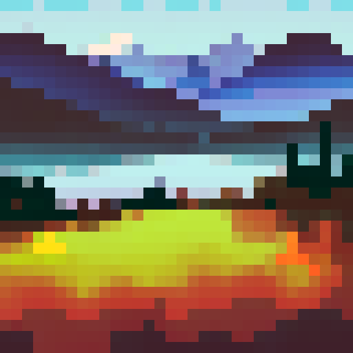 purple and orange hues blending together, silhouetted mountains in the background, a lone tree standing tall, vibrant colors reflecting on the calm lake, a serene atmosphere with a hint of mystique, a canvas capturing the beauty of nature