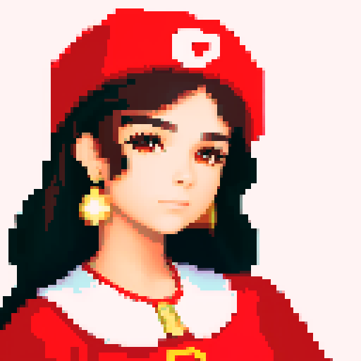 Create a realistic portrait for a young woman with dark hair with a flow de maga on it and wearing a traditional Puerto Rican dress