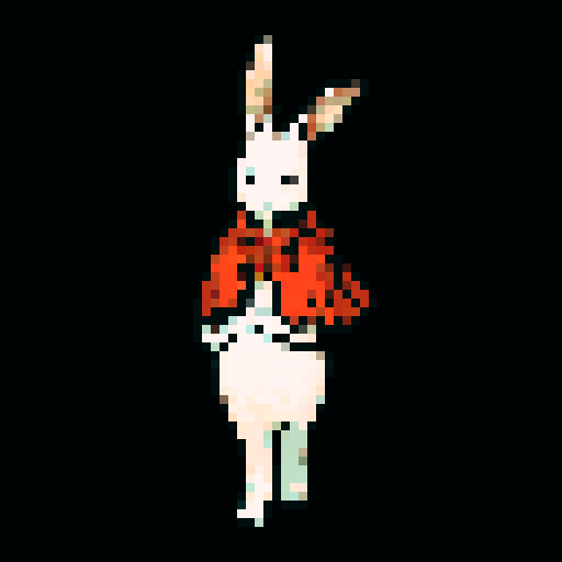 Bipedal rabbit in a fantasy game with an art-style like wizardry