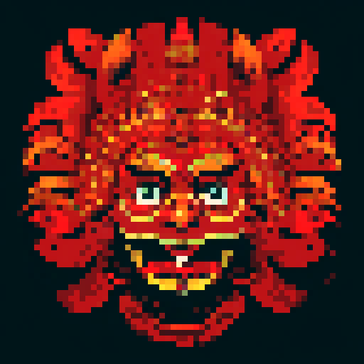 theyyam in anime style
