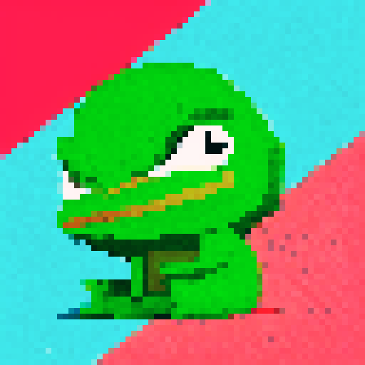 Pixel art Pepe the frog
