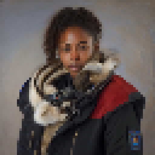 I would like to see a beautiful rendition of the portrait 