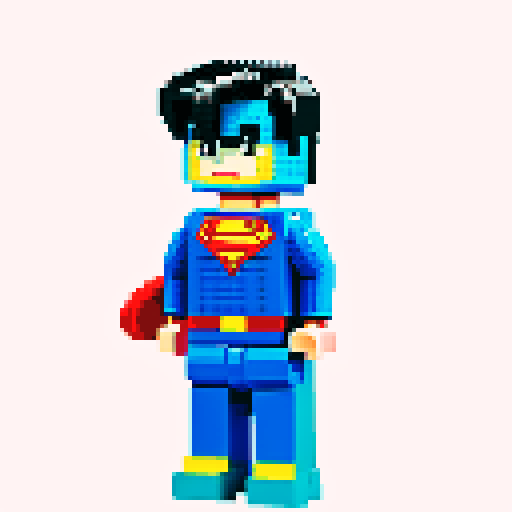 superman lego pixel 