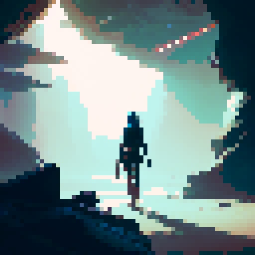 female warrior, light saber, tall robot, lasers from eyes, woods, monsters, innocent people, fantasy RPG