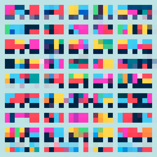 Pixelated, vibrant-colored Chinese characters 1 to 10 with blocky numbers in retro gaming style, featuring digital brush strokes, minimalistic design, gradient backgrounds, smooth transitions, crisp edges, bold typography, geometric shapes, high contrast, and eye-catching visuals in pixel art sRGB