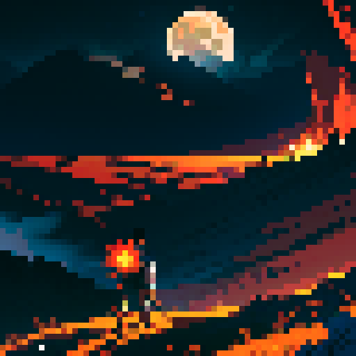 The scene is set as the main protagonist, gurney as seen in the bottom right is on a hill looking over a desolate area with sparse plant life up in flame. We see the back of his head, with his distinct jaw and a cigarette in his mouth. in the distance is a large laboratory, which has smoke coming out of it and a hole in the top. The sky is full of starts, a moon and a distant alien planet